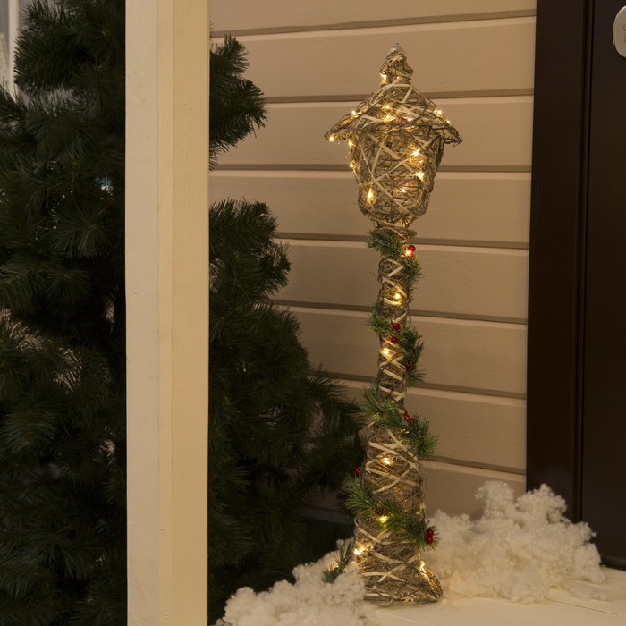 Фигура метал "Фонарик" 23х23х90 см (3xAA не в компл.) 30 LED, ТЕПЛО-БЕЛЫЙ