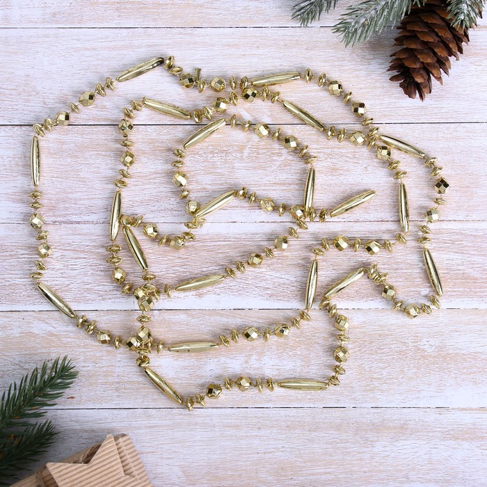 Бусы на ёлку 180 см "Капель" микс