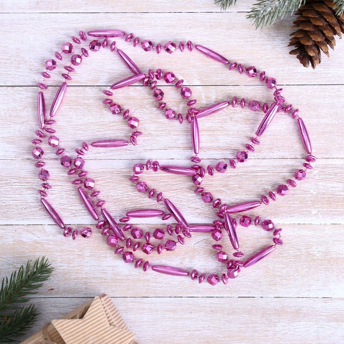 Бусы на ёлку 180 см "Капель" микс