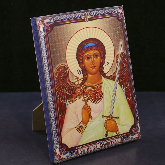 Икона-холст на подставке "Ангел Хранитель"