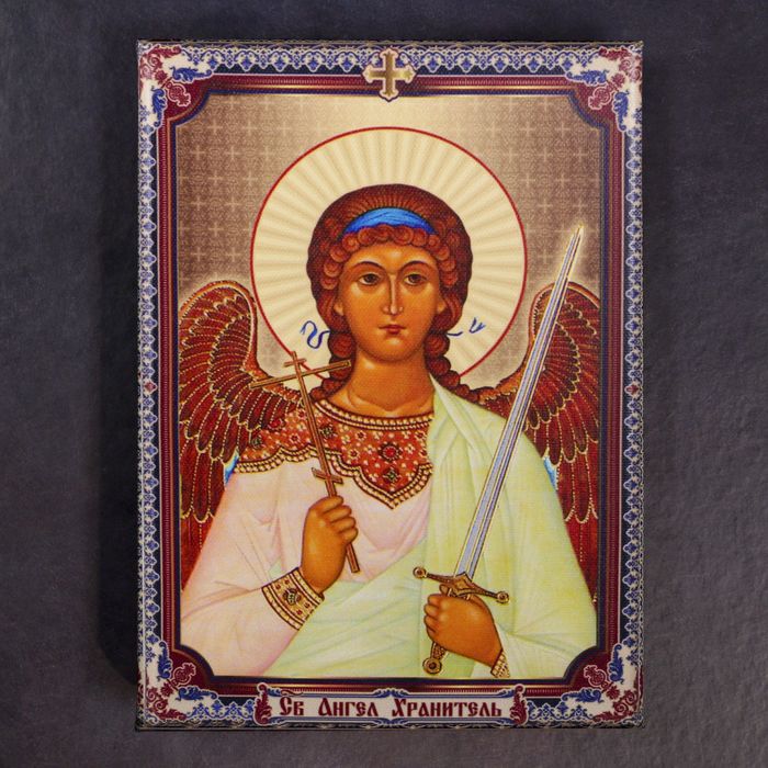 Икона-холст на подставке "Ангел Хранитель"