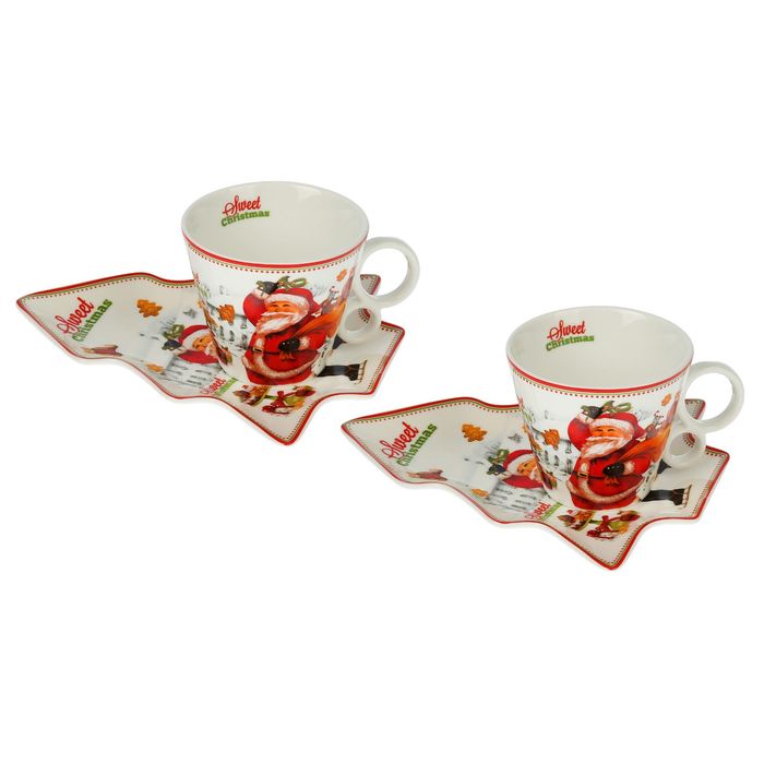 Набор чайный "Мешок с подарками", 4 предмета: чашка, блюдца