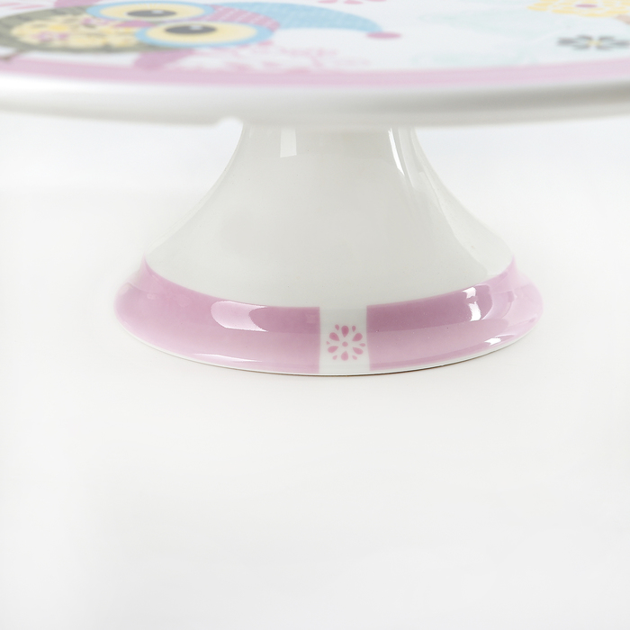 Подставка для торта 28,5х9,7 см "Веселая сова", с лопаткой