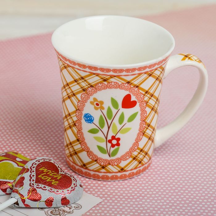 Кружка 400 мл "Полевые цветы", цвета МИКС