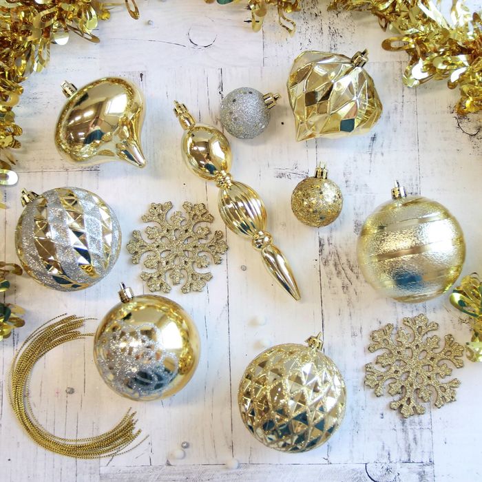 Ёлочные игрушки "Золотое ассорти" (набор 52 шт.)