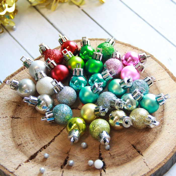 Набор шаров пластик d-2 см (набор 50 шт) цветной микс