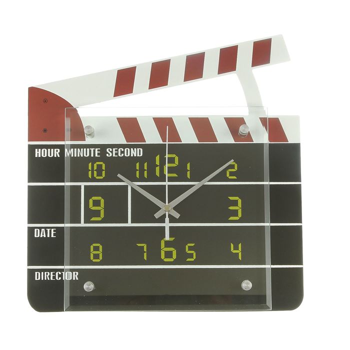 Часы настенные интерьерные «хлопушка-нумератор», 30х30 см