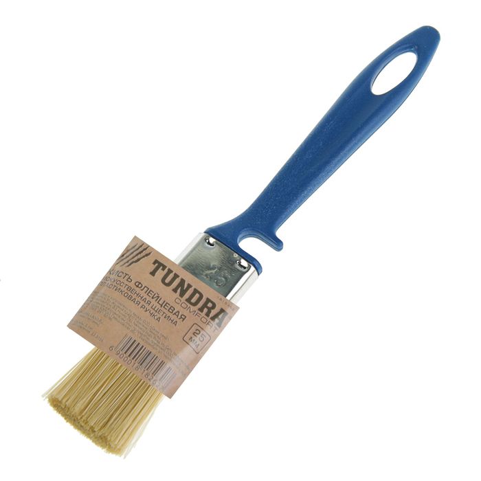 Кисть флейцевая TUNDRA comfort, искусственная щетина, пластиковая ручка, 25 мм