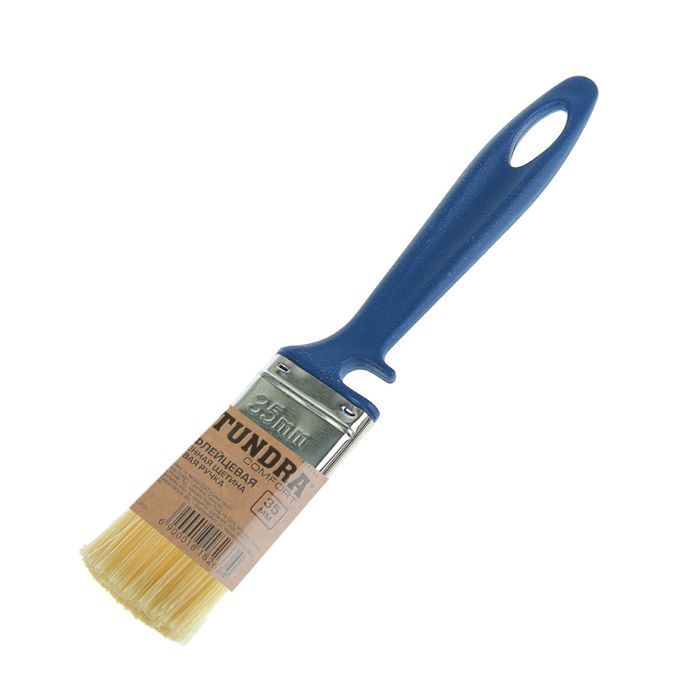 Кисть флейцевая TUNDRA comfort, искусственная щетина, пластиковая ручка, 35 мм
