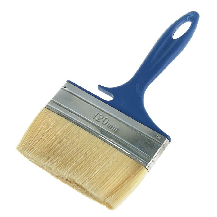 Кисть флейцевая TUNDRA comfort, искусственная щетина, пластиковая ручка, 120 мм