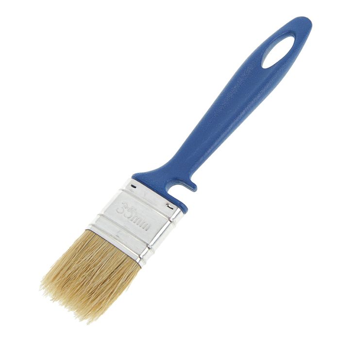 Кисть флейцевая TUNDRA comfort, смешанная щетина, пластиковая ручка, 35 мм