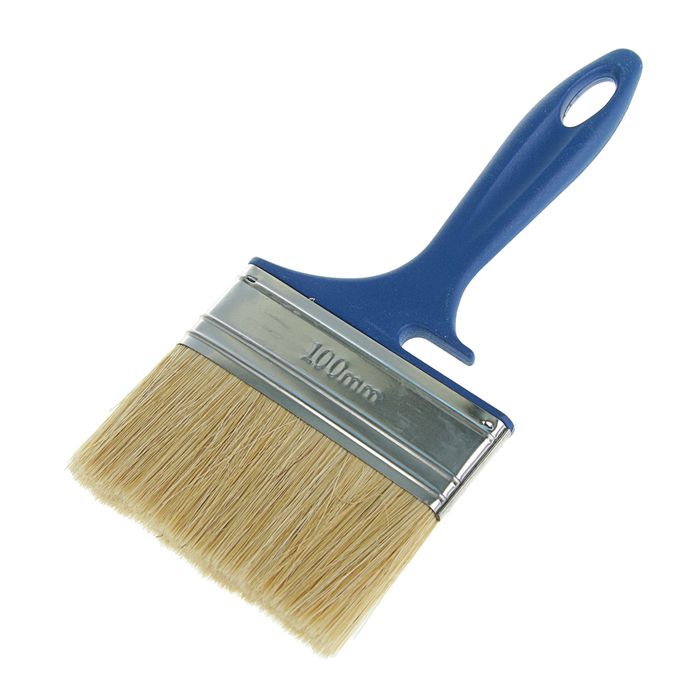 Кисть флейцевая TUNDRA comfort, смешанная щетина, пластиковая ручка, 100 мм