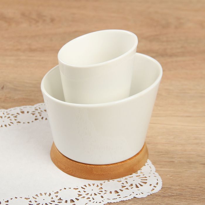 Миска для снеков и закусок двойная "Эстет"