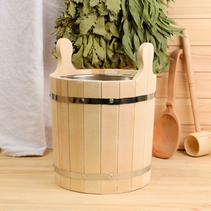 Запарник 15 л с нержавеющей вставкой, нержавеющий обод ПРОМО