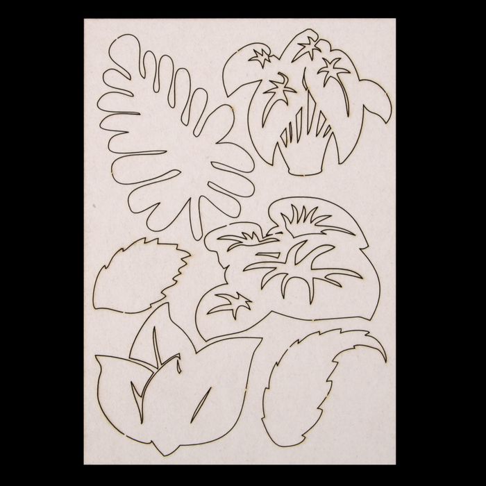 Чипборд картон "Растения" 11,5х16,5 см (ЧПБ-105)