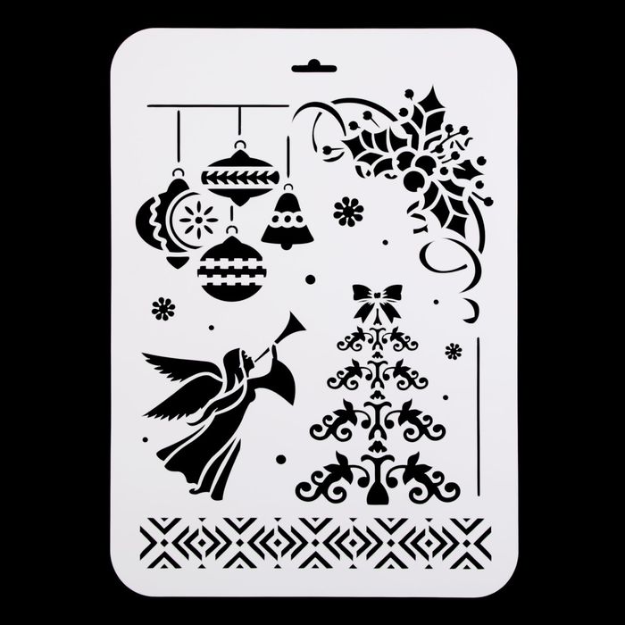 Трафарет пластик "С ангелом" 22х31 см (НГП-15)