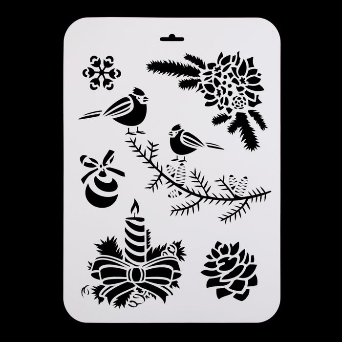 Трафарет пластик "Зима" 22х31 см (НГП-22)