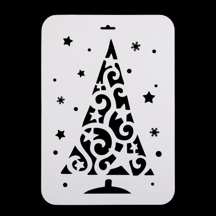 Трафарет пластик "Елочка" 22х31 см (НГП-57)