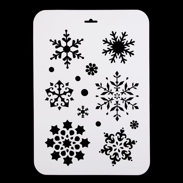 Трафарет пластик "Снежинки" 22х31 см (НГП-60)