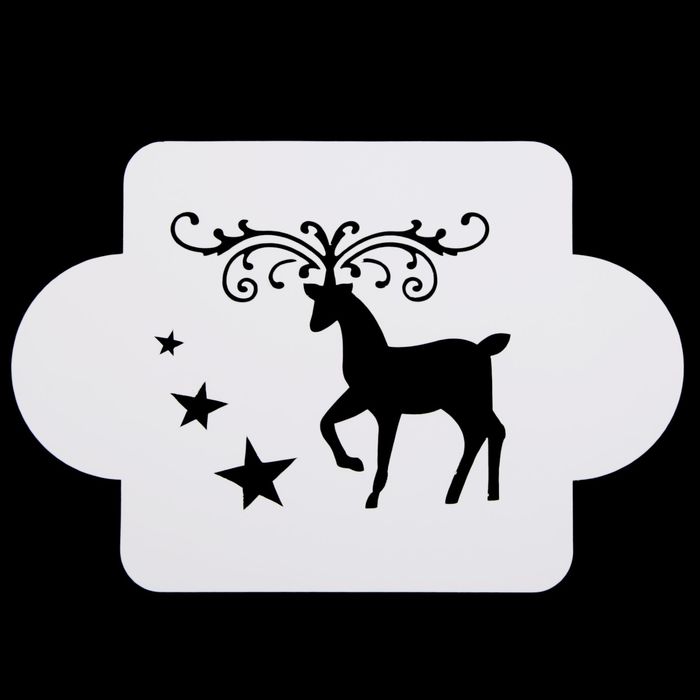 Трафарет пластик "Олень" 10х10 см (МДНГ-62)