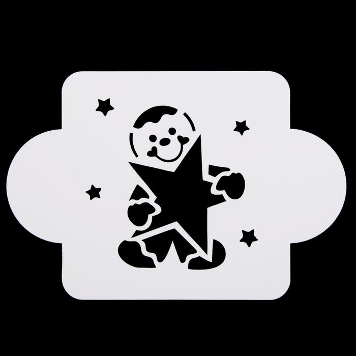 Трафарет пластик "Пряник-звездочка" 10х10 см