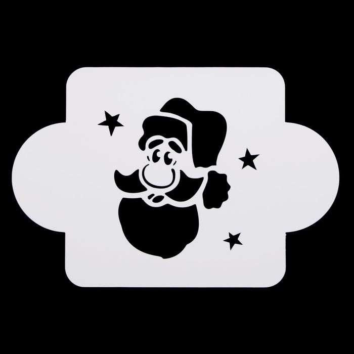 Трафарет пластик "Дед Мороз" 10х10 см (МДНГ-34)