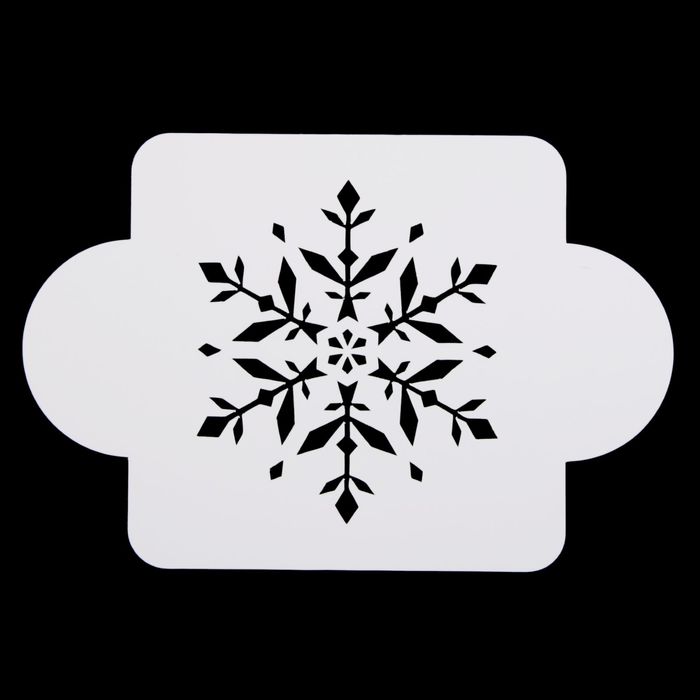 Трафарет пластик "Снежинка изящная" 10х10 см (МДНГ-27)