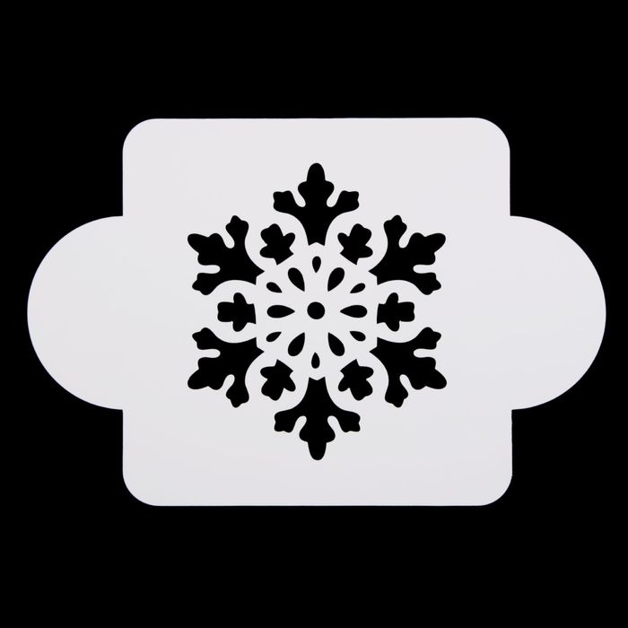 Трафарет пластик "Снежинка крупная" 10х10 см (МДНГ-25)