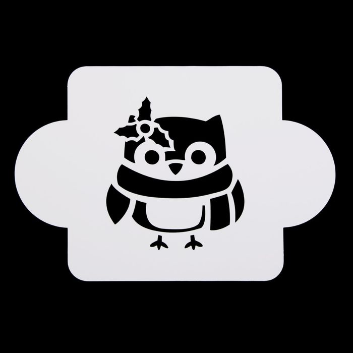 Трафарет пластик "Совушка" 10х10 см (МДНГ-22)