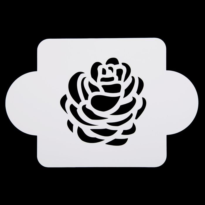 Трафарет пластик "Шишка" 10х10 см