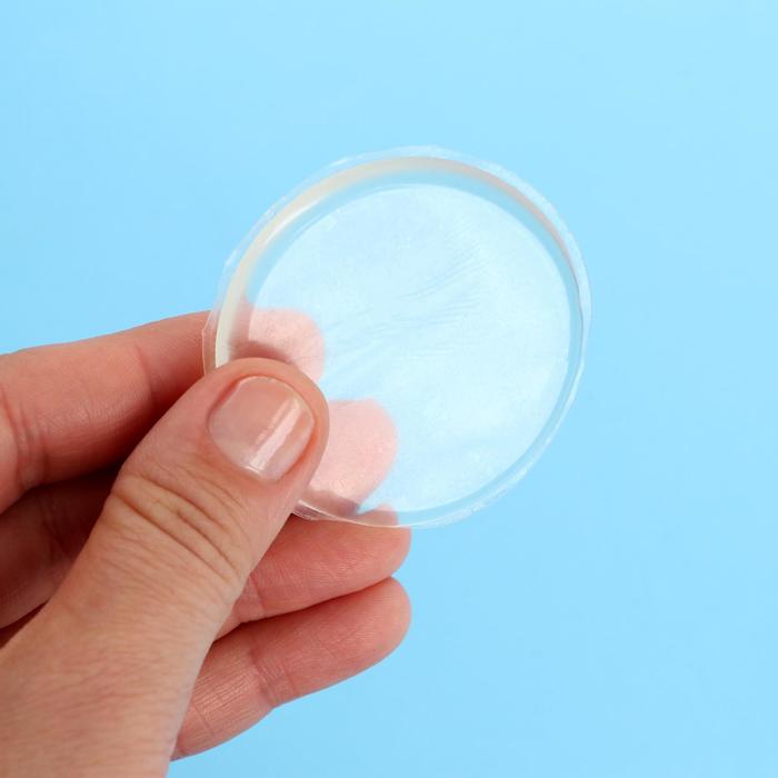 Спонж для нанесения косметики "Круг", цвет прозрачный