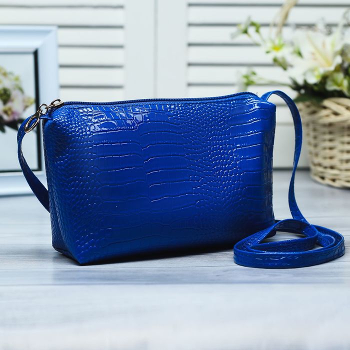 Сумка женская "Классика", отдел на молнии, цвет синий