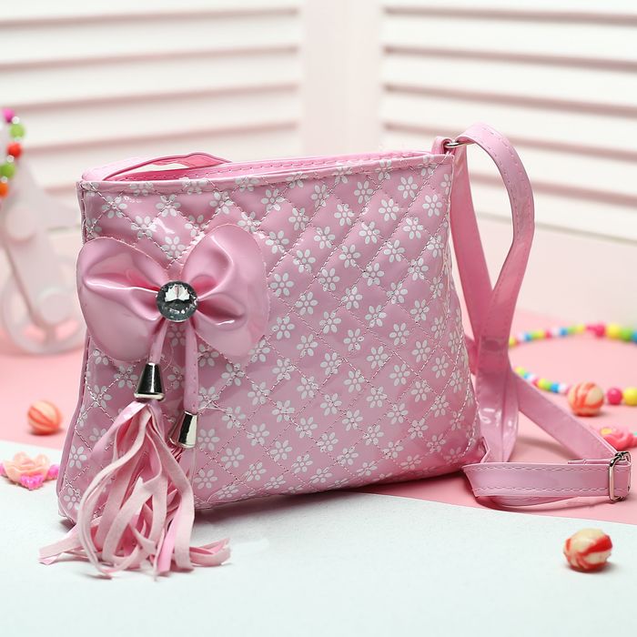 Сумка детская, отдел на молнии, регулируемый ремень, цвет розовый