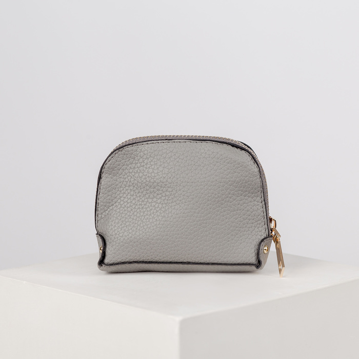 Кошелёк женский на молнии, 1 отдел, цвет серый