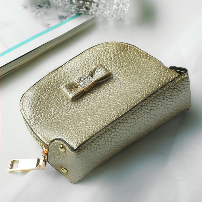 Кошелёк женский на молнии, 1 отдел, цвет бежевый