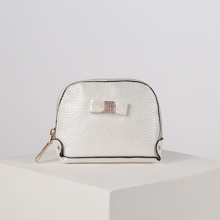 Кошелёк женский на молнии, 1 отдел, цвет белый