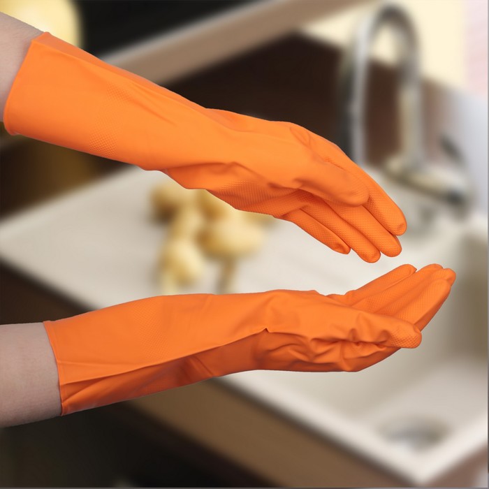 Перчатки защитные суперпрочные, латекс 45 гр, размер M, цвет МИКС