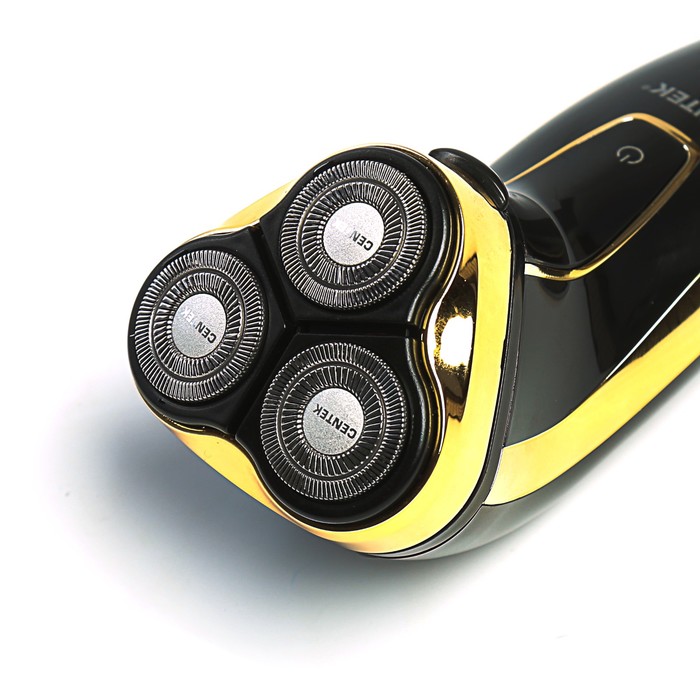 Электробритва Centek CT-2167, 2 Вт, АКБ, триммер, черно-золотая