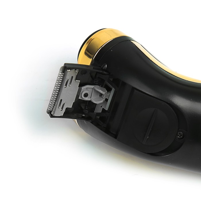 Электробритва Centek CT-2167, 2 Вт, АКБ, триммер, черно-золотая