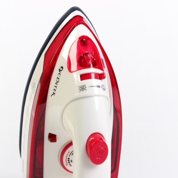 Утюг Centek CT-2340, 800 Вт, керамическая подошва, вертикальное отпаривание, красный