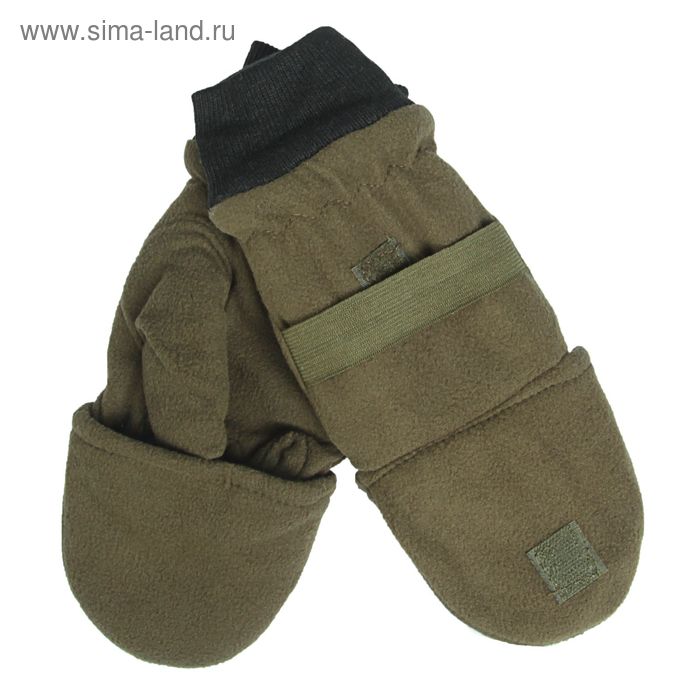

Перчатки рыбака, флис, цвет хаки