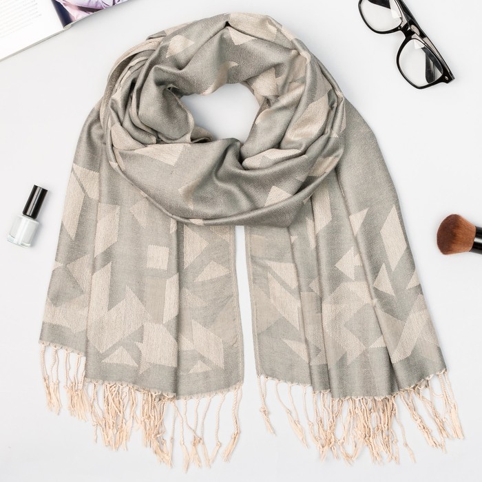 Палантин "Этель" Илви 180*70 см, серый, 35% х/б,65% п/э