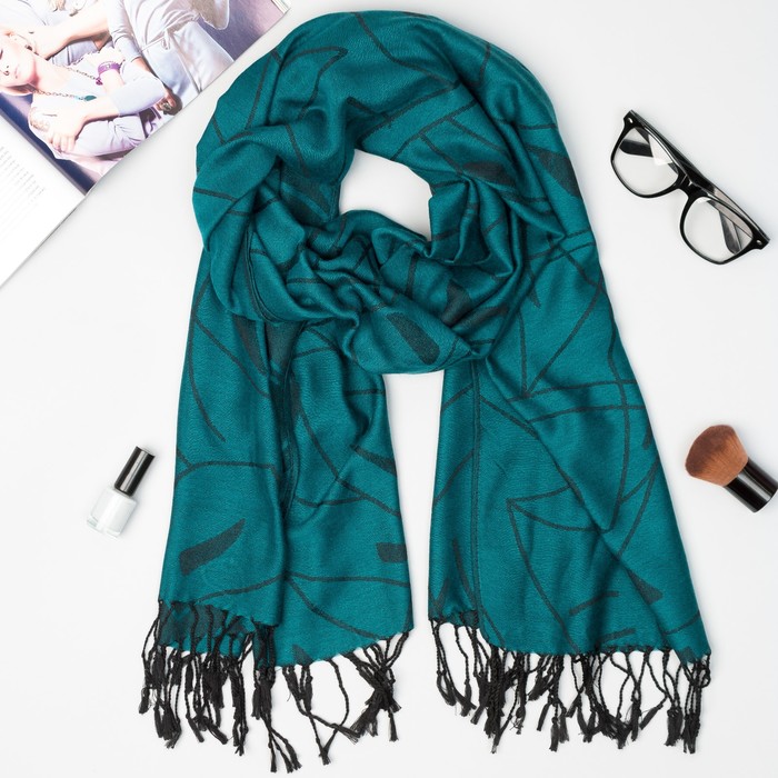 Палантин "Этель" Медео 180*70 см, синий, 35% х/б,65% п/э