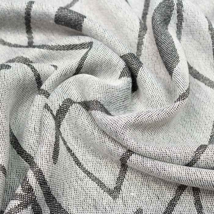 Палантин "Этель" Медео 180*70 см, серый, 35% х/б,65% п/э