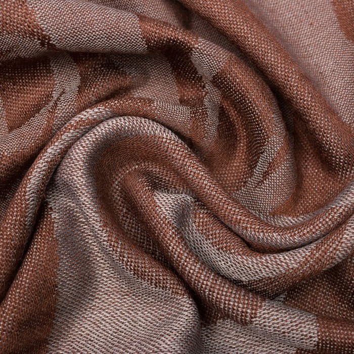 Палантин женский "Этель" Селена 70* 170 см, коричневый, 20% х/б, 80% п/э