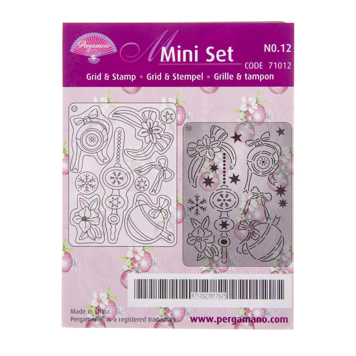 Металлический трафарет Pergamano и прозрачные штампы "Игрушки" А5