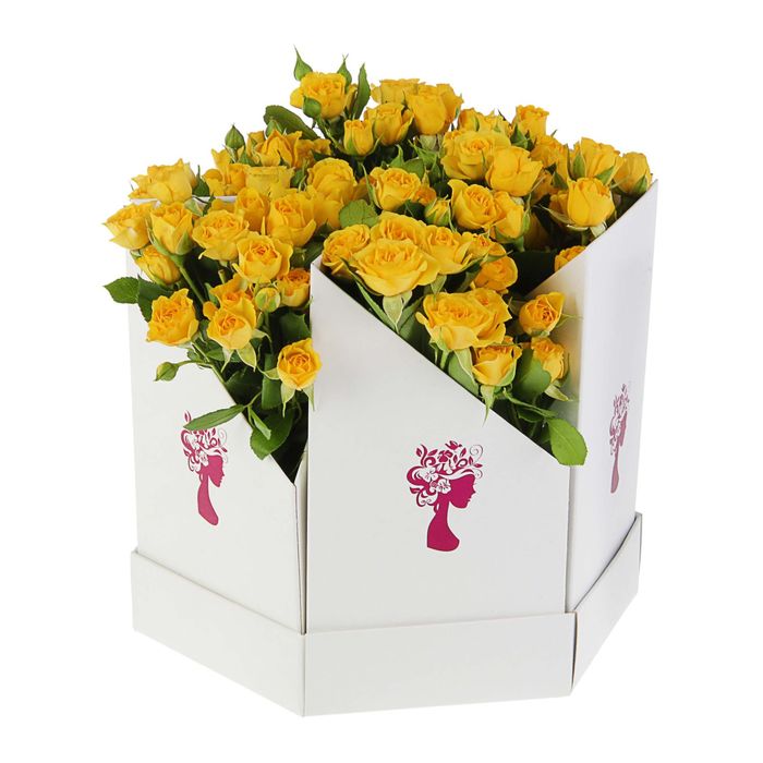 Коробка-ваза сборная "Любимый профиль", 29 х 29 х 25 см