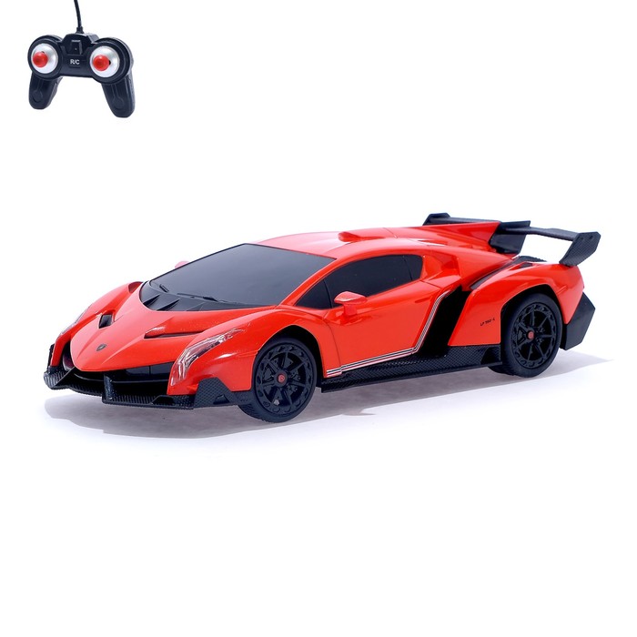 Машина радиоуправляемая "Lamborghini Veneno", масштаб 1:24, работает от батареек, свет, МИКС, mz 27043