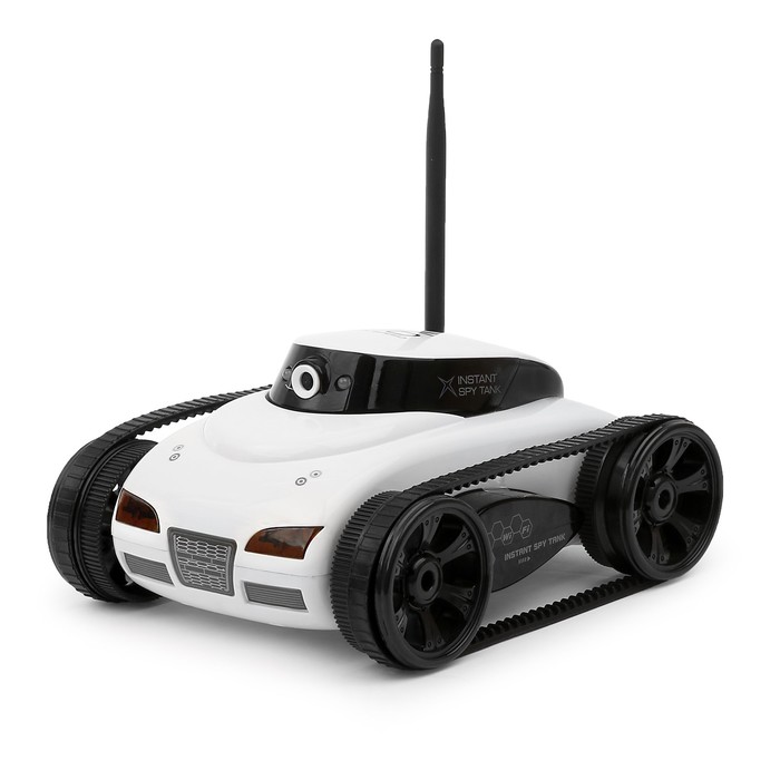 Вездеход радиоуправляемый "Шпион" с видеокамерой, управление с телефона, свет