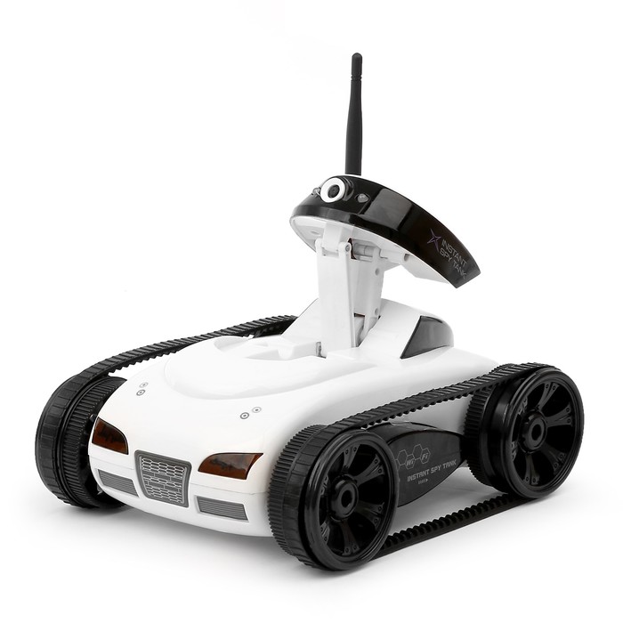 Вездеход радиоуправляемый "Шпион" с видеокамерой, управление с телефона, свет